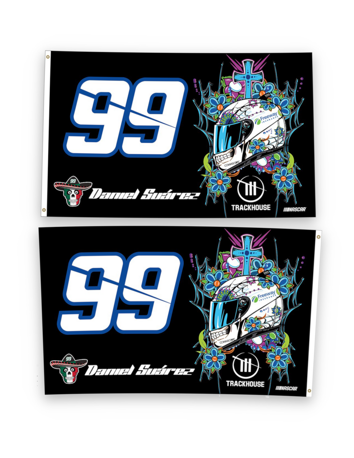 Daniel Suarez 2-Sided #99 Helmet Flag