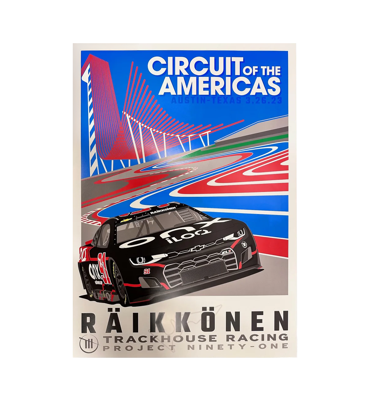 Kimi Raikkonen Project91 COTA Poster