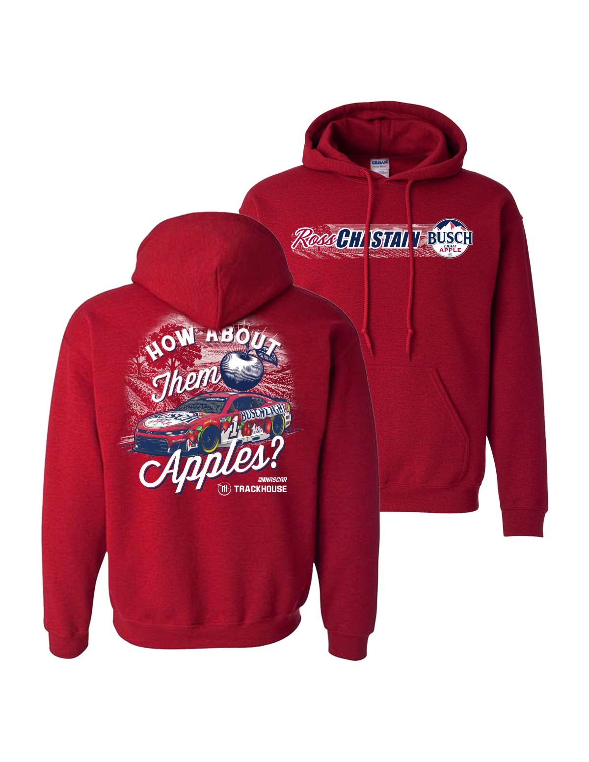 Ross Chastain #1  2026 Busch Light Apple Hoodie