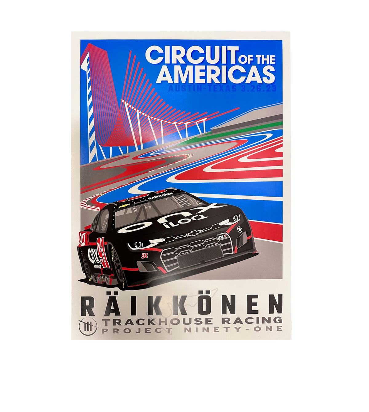 Kimi Raikkonen Project91 COTA Poster