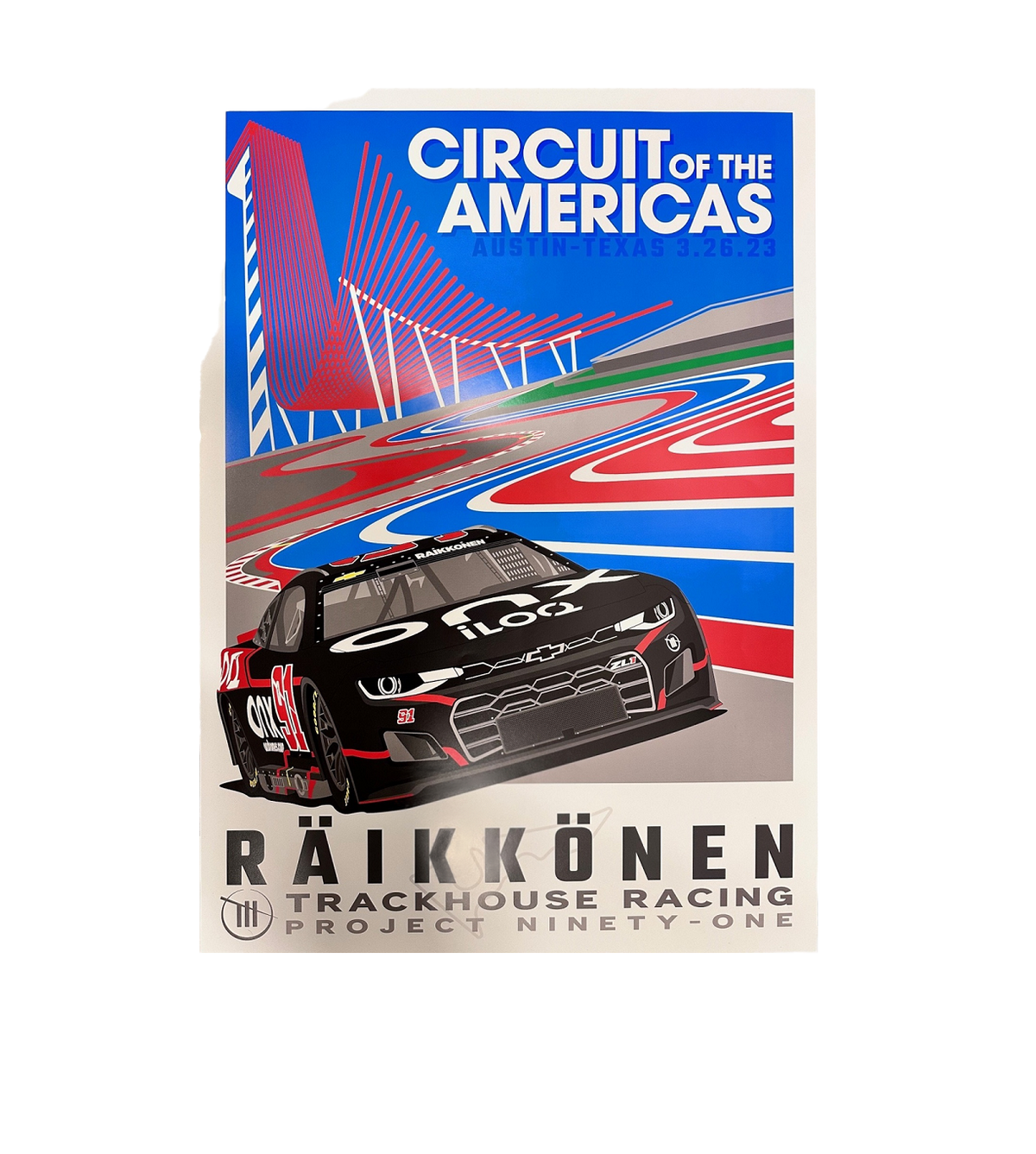 Kimi Raikkonen Project91 COTA Poster