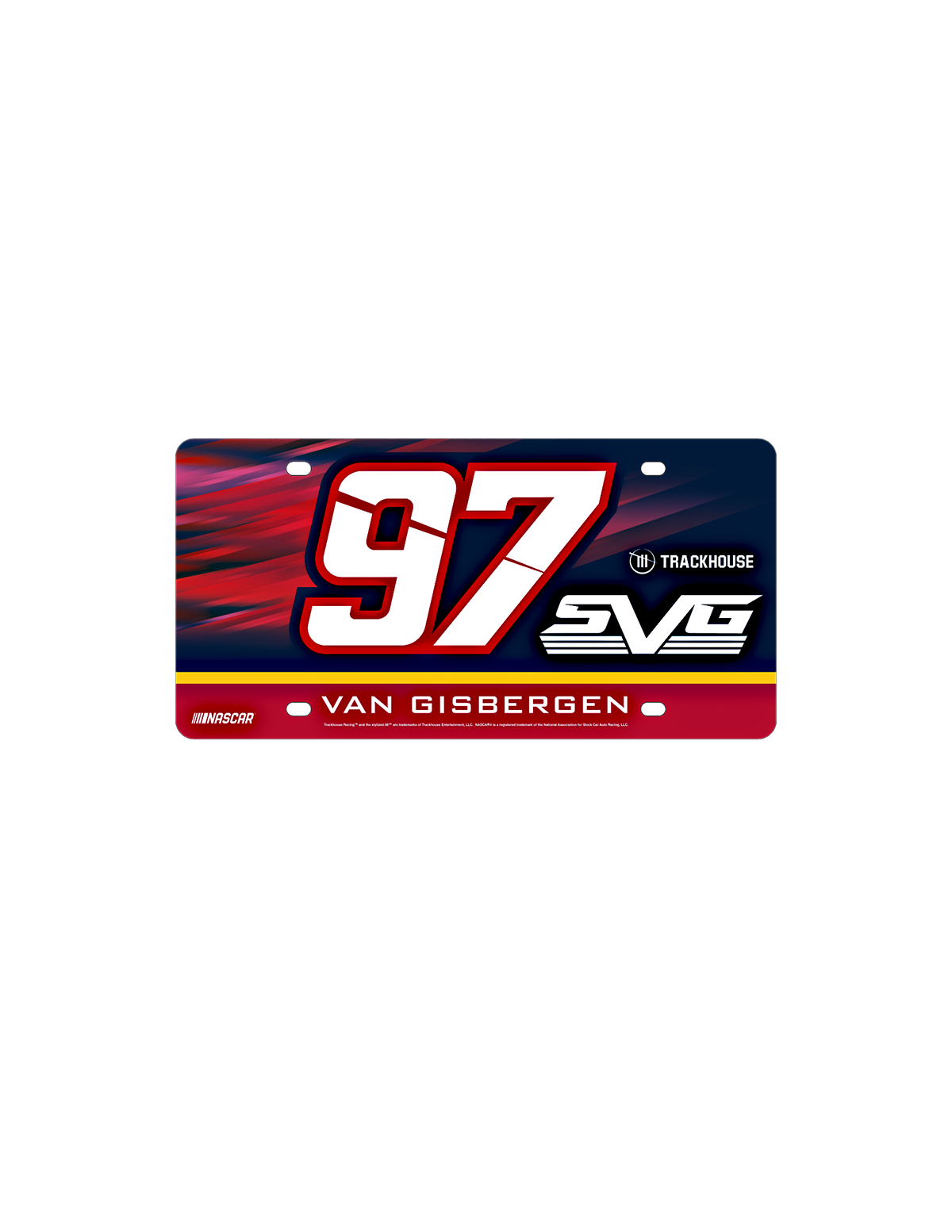 Shane van Gisbergen #97 Acrylic Metallic License Plate
