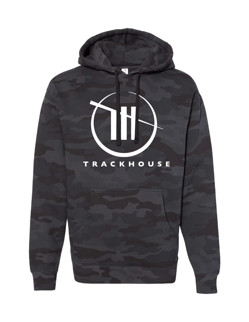 Trackhouse sudadera con capucha negra de camuflaje